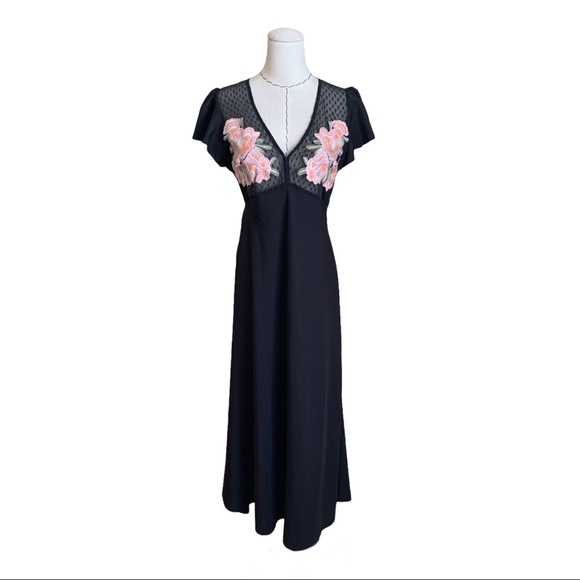 Cleobella Crush Midi Dress Floral Embroidered Boho sz Small - Picture 4 of 13